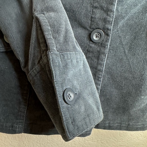 Lole Green/Grey Corduroy Button Down Jacket Size 8 - Picture 4 of 7